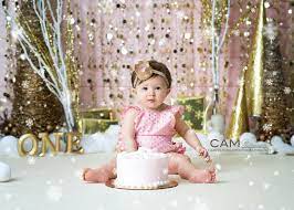 Winter Onederland First Birthday Photo Shoot First Birthday Cake Smash Photo First Birthday Theme Girl Girl Birthday Themes First Birthday Pictures