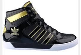 Black And Gold Adidas High Tops Gold And Black Adidas Hi Top Hard Court On The Hunt Black Adidas Sneakers Shoes