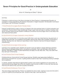 The immersion schedule starts at 8:00 am and Pdf Seven Principles Of Good Practice In Undergraduate Education