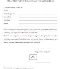 Nurmalina tempat/ tanggal lahir : Contoh Surat Pernyataan Tidak Sedang Terikat Kontrak Bermaterai Rp 6 000 Blog Pak Pandani