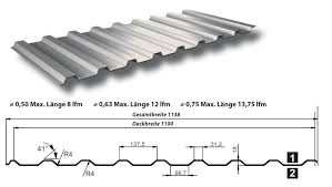 1138 x 2000 trapezblech : T 20m Trapezblech Dachprofil Polmetal Baushop24 Com Das Original