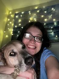 10 weeks since we picked Sushi up and she's been an absolute joy. I'm  attaching a photo that doesn't really do her justice but it was one of  those magic moments. Lying