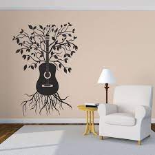 The durable vinyl material will apply easily to any smooth surface and will remove clean. Music Melody Tree Wall Sticker Home Design Wall Art Mural Creative Guitar Tree Vinyl Wall Decal Musical Wall Vinyl Mural Ay1362 Wall Stickers Aliexpress