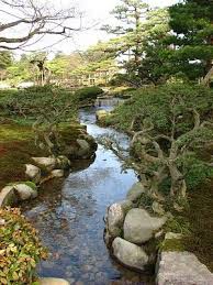 Japanese Garden Stream Vodopady Dizajn