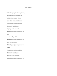 Sayur kooool, sayur kooool makan daging anjing dengan sayur kol. Lirik Lagu Sayur Kol