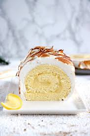Lemon Meringue Roulade Swiss Roll Del S Cooking Twist Recipe Lemon Dessert Recipes Easy Orange Pound Cake Cake Roll