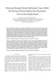 Check spelling or type a new query. Pdf Rancang Bangun Sistem Informasi Tugas Akhir Di Jurusan Teknik Elektro Dan Komputer Universitas Syiah Kuala