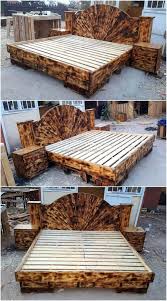 Repurposed Wood Pallets Made Bed Pallet Furniture Bedroom Wooden Pallet Beds Pallet Patio Furniture