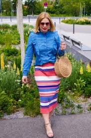 Whether you're looking for something that'll take you from the office to dinner, or shopping to the bar, our range has your needs covered. Red White And Blue Summer Rib Knit Skirt And Chambray Madame Schischi