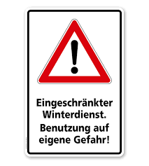 Es gibt zwar kleine gassen und auch straßen, die man nicht streuen oder gar räumen muss als winterdienst aber ich denke nicht, dass der bahnhof dazugehört. Hinweisschild Eingeschrankter Winterdienst Benutzung Auf Eigene Gefahr Wh