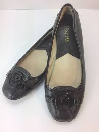 Michael Kors Womens Shoes Ballet Flats Black Monnogram Size