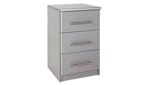 Gray 3 drawer side table/ storage. Buy Argos Home Normandy 3 Drawer Bedside Table Grey Bedside Tables Argos