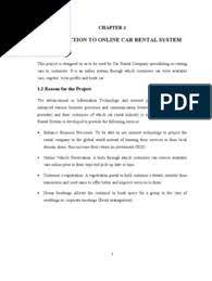 Report is available in doc and pdf format. Car Rental System Project Report Php My Sql