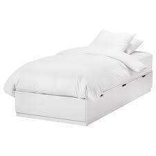 Nordli Sangstomme Med Forvaring Vit 90x200 Cm Ikea Ikea Bed Ikea Storage Bed Bed