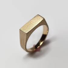 Mens Custom Matte Brass Signet Ring Mens Signet Ring Men Matte Brass Signet Ring For Men Matte Brass Sig Signet Ring Men Engraved Rings Wedding Ring For Him