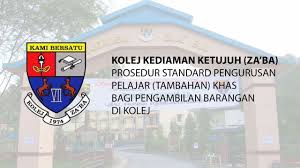 Kolej kediaman keempat atau nama lainnya kolej kediaman bestari telah ditubuhkan sejak ogos 1963. Prosedur Operasi Standard Sop Pengambilan Barangan Di Kk7 Za Ba Um Covid 19 Youtube