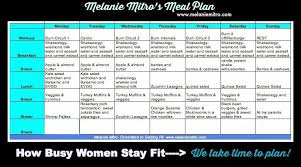 chalean extreme women s meal plan and