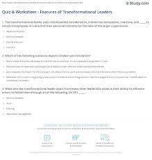 Shared a post on instagram: Quiz Worksheet Features Of Transformational Leaders Study Com