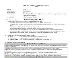 Download Rpp Bahasa Inggris 1 Satu Lembar Smp Kelas 9 Tahun 2020 Infoguruku