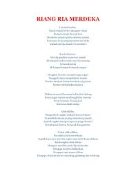 Sajak ini merupakan sajak yang sangat terkenal dalam. Sajak Kemerdekaan A Samad Said