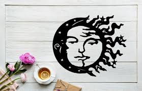 Sun moon bronze and red metal well designed wall decor. Sc Metal Art Sun Moon Star Speical Gift Home Decor Wall Art Sc Metal Art