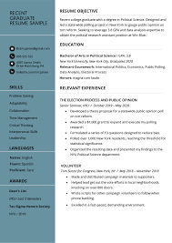 Recent College Graduate Resume Examples Plus Writing Tips