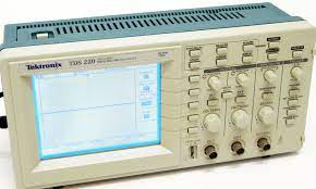 Measure voltage or current signals over time in an electronic circuit or component to display amplitude, frequency and rise times. Tektronix Tds220