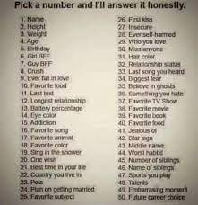 Pick A Number And I Ll Answer Honestly Number Question Game This Or That Questions Number Games