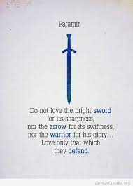 The hobbit has suffered all manner of hardships in the novel, but he has never had to face an interrogation of the sort that faramir forces upon him. This Is One Of My Favorite Lines From The Book Lotr