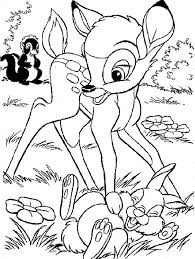 Bambi is a small deer that lives in the big forest together with many other animals. Free Printable Bambi Coloring Pages For Kids Disney Coloring Sheets Disney Coloring Pages Cartoon Coloring Pages