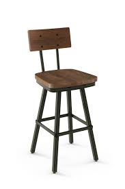 These are solid, sturdy, simple, and we. Buy Amisco Jetson Swivel Stool W Wood Back And Seat
