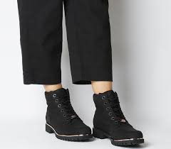 Black And Gold Timberlands Timberland Slim Premium 6 Inch Boots Black Rose Gold Gold Ankle Boots Black Boots Boots