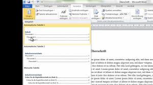 Wenn sie in word eine automatische seitennummerierung einstellen, dann wird diese verändert, wenn sie das dokument bearbeiten. Word 2010 Erstellung Von Inhaltsverzeichnis Und Seitenzahlen Youtube