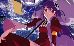 Одному лишь богу ведомый мир. Hd Wallpaper Purple Haired Female Anime Character Kami Nomi Zo Shiru Sekai Wallpaper Flare