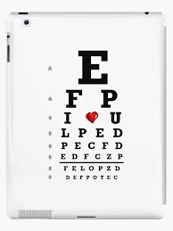 Eye Chart Optometry Optometrist Love Snellen Vision Ipad Case Skin By Mantisarts