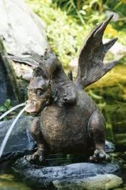 Gartendekoration Gartenfiguren Drachen Wasserspeier Garten Bronze Drache Fabelwesen Darche Au Fountains Outdoor Garden Fountains Garden Fountains Outdoor