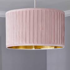 Learn how i upgraded a ceiling light shade with things i already had at home. Wilko Pink Velvet Pleated Light Shade 40cm Wilko