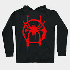Download transparent spider man png for free on pngkey.com. Spider Man Into The Spider Verse Spray Paint Logo Spider Man Hoodie Teepublic