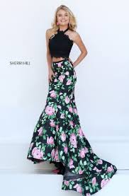 Style 50399 Sherri Hill Prom Dresses Gorgeous Prom Dresses Floral Print Prom Dress