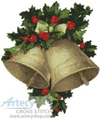 This project uses 25 dmc colors and full cross stitches only. Artecy Cross Stitch Bells And Holly Cross Stitch Pattern To Print Online