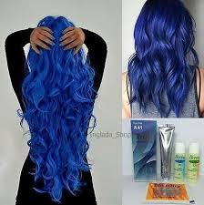 Berina A41 And Bleacher Hair Color Cream Blue Color Permanant Super Hair Dye Hair Color Cream Hair Color Blue Bright Blue Hair