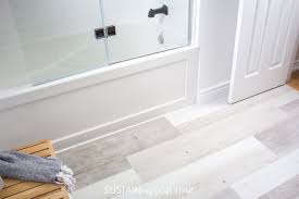 But first i want to share how we installed our lifeproof vinyl plank flooring in our bathrooms. Installing Vinyl Plank Flooring Lifeproof Waterproof Rigid Core Sustain My Craft Habit