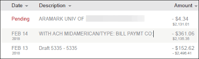 When these authorised transactions have been processed, the details will appear in your statements. Pending Debit Card Transactions Greenstate Credit Union