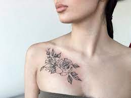 The collar bone is a perfect place to try a 3d tattoo design and one very popular suggestion is to try nail. Best Collarbone Floral Tattoos For Your Inspiration