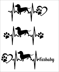 Black And White Dachshund Print Pin On Scan And Cut