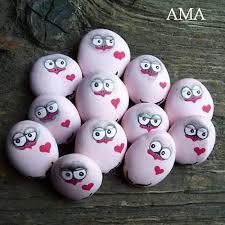 Ruzovy A Zamilovany Ptacek Zbozi Prodejce Ama Fler Cz Osternest Basteln Steine Bemalen Steine