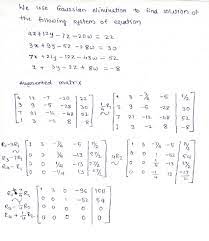 Gaussian Elimination With 4 Variables Mathematics Stack Exchange