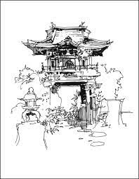 Japanese Garden Urban Sketching City Sketch Art Drawings