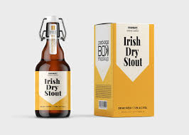 Download Iris Yellow Beer Bottle Label Mockup PSD Mockup Templates