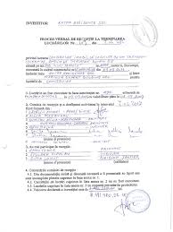 Receptia lucrarilor presupune un proces verbal de receptie, cu zeci de acte la baza. Pv De Receptie La Terminarea Lucrarilor Scara A Nr 109 07 06 2016